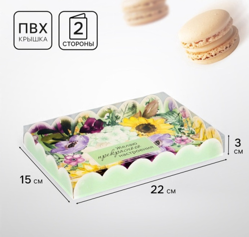 Коробка для печенья, «Комплимент», 22×15×3 см
