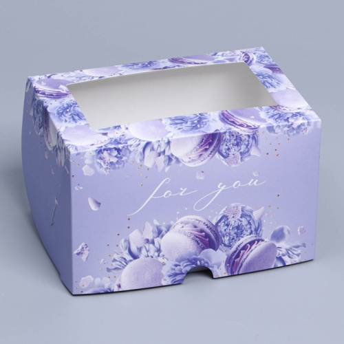 Коробка для 2 капкейков, «Макаруны», 16 х 10 х 10 см фото 3