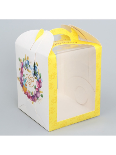 Коробка для кулича Пасха, 15×15×18 см