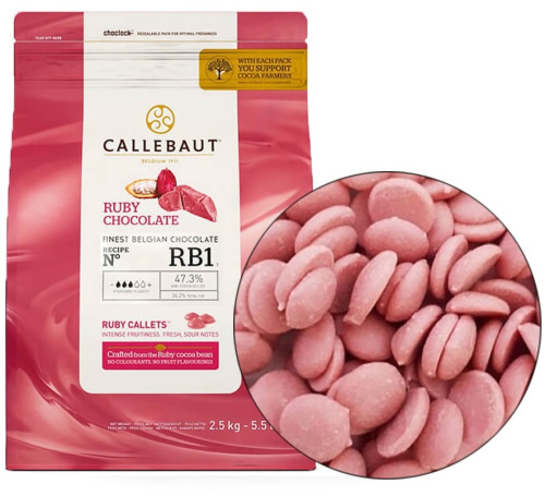Шоколад Ruby R35RB1 Barry Callebaut 47,3% какао, 250гр