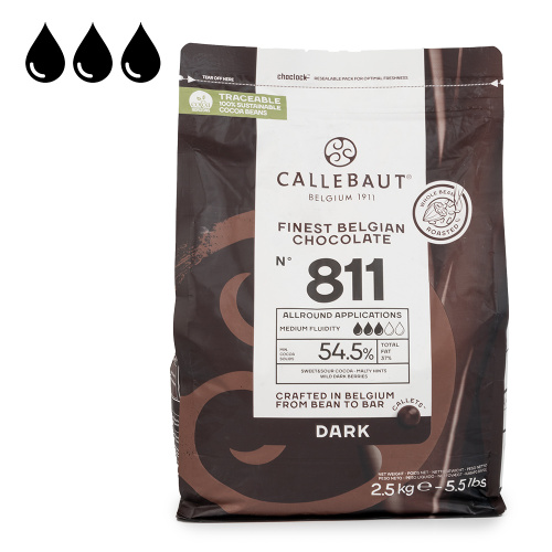 Шоколад Темный 811 Barry Callebaut 54% какао, 2,5кг