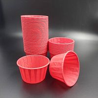 Капсулы с плотным краем 50*40 пергамент красные 20шт — купить в нашем магазине для кондитеров в Москве