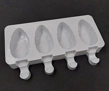 Форма для мороженого Эскимо кручёное 3,5*6,5см 4в1, силикон