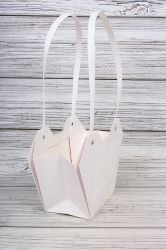 Сумочка трапеция 25*14*12,5см, белый фото 2