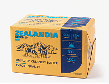 Масло сладка-сливочное несоленое Zealandia Kitchen  83%, 500гр