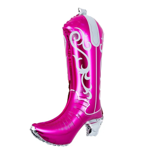 Воздушный шар фольгированный Фигура Модные сапожки, розовый