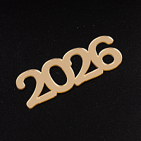 Топпер торцевой 2026, золото, 7*2,5см