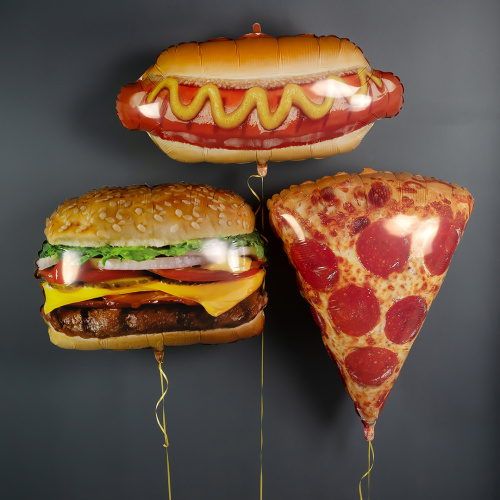 Воздушный шар фольгированный Фигура Пицца фото 2