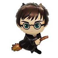 Воздушный шар фольгированный Фигура, Маленький волшебник на метле, 66см