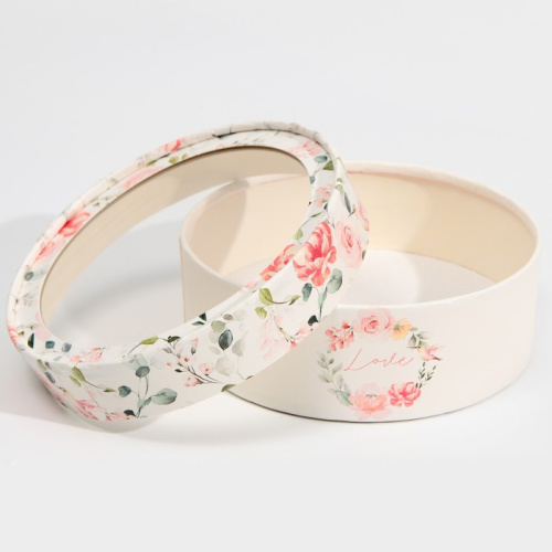 Коробка для макарун,  тубус с окном, Love, 16 х 16 х 5 см фото 2