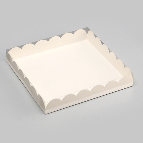 Коробка для печенья, белая, 25 х 25 х 4 см фото 2