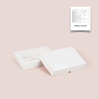 Коробка для 6 конфет с тиснением, белая