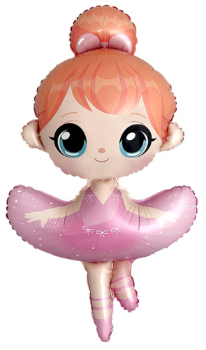 Воздушный шар фольгированный Фигура Балерина, 117см
