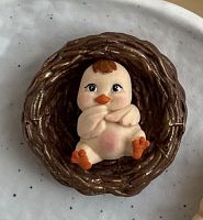 Фигура из глазури Гнездо, 6,5см