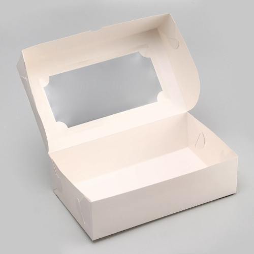 Коробка для зефира, 25×15×7 см, белая фото 2