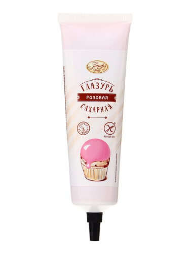 Помадка сахарная розовая в тубе, 120гр