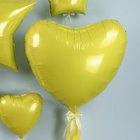 Воздушный шар фольгированный Сердце, светлое золото
