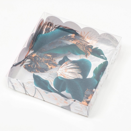 Коробка для печенья, «Мраморный гербарий», 12×12×3 см фото 2 Коробка для печенья, «Мраморный гербарий», 12×12×3 см фото 2