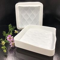 Форма Siliko Matelasse 170х170х40мм, белый силикон