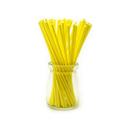 Бумажные палочки для кейкпопсов Желтые 15 см, 20 шт