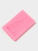 Молд новогодний Ель нарядная, силикон, 8×5×0.8 см, розовый