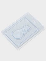 Форма для шоколада новогодняя Выдумщики Снеговик, размер изделия 8×4.5 см, пластик, прозрачная