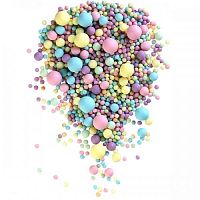 Посыпка драже зерновое в глазури (голубое,желтое,розовое,изумруд,сиреневое), 50гр