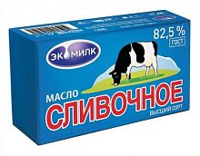 Масло сладко-сливочное несоленое ЭКО Милк 82,5%, 330гр