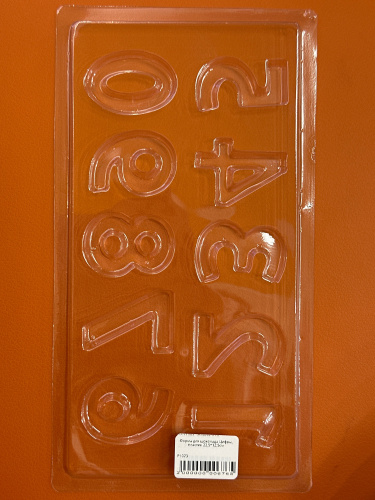 Форма для шоколада Цифры, пластик 22,5*12,5см Форма для шоколада Цифры, пластик 22,5*12,5см