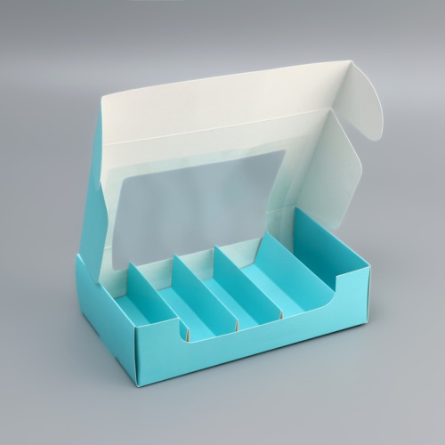 Коробка для 5 эклеров зеленая, 25×15×6.6 см фото 2