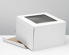Коробка для торта 30х30х19 см , с окном,