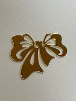 Топпер Бантик торцевой, золото, акрил