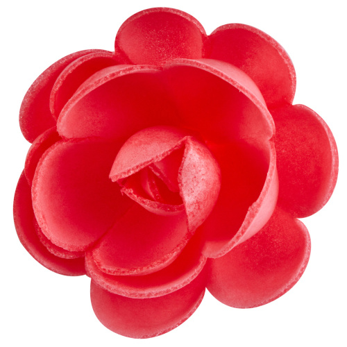 Вафельные розы большие, красные, 3 шт