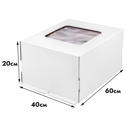 Коробка для торта 60x40x20 крышка-дно, 5 штук Коробка для торта 60x40x20 крышка-дно, 5 штук