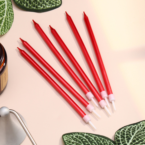 Свечи в торт "Ройс", 6 шт, высокие, 13 см, рубиновый металлик фото 2 Свечи в торт "Ройс", 6 шт, высокие, 13 см, рубиновый металлик фото 2