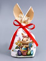 Пакет подарочный с ушками Пасхальная корзина, МИКС, 13×23 см