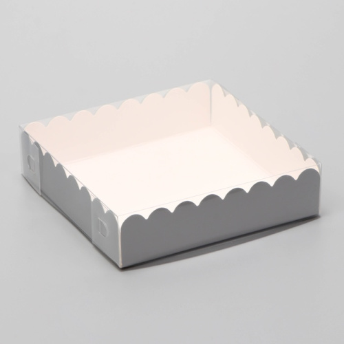 Коробка для печенья, серебряная, 12 х 12 х 3 см фото 2