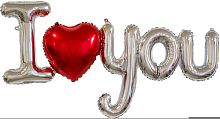 Воздушный шар фольгированный Фигура, Надпись "I love you" с сердцем, Серебро (Воздух!) — купить в нашем магазине для кондитеров в Москве