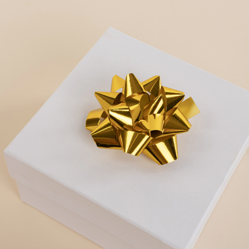 Бант Звезда, Золото, Металлик, 7,6см Бант Звезда, Золото, Металлик, 7,6см