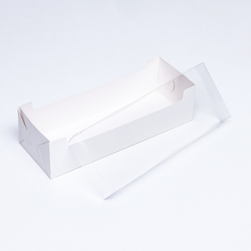 Коробка для рулета 30×11×8 см белая фото 2