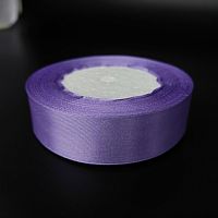 Лента атласная Сиреневая h-2,5см, 25м