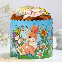 Ободок для кулича Кролики на Пасху, 41.6×10 см