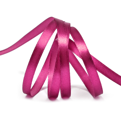 Лента атласная Фуксия 6мм, 22 метра фото 2