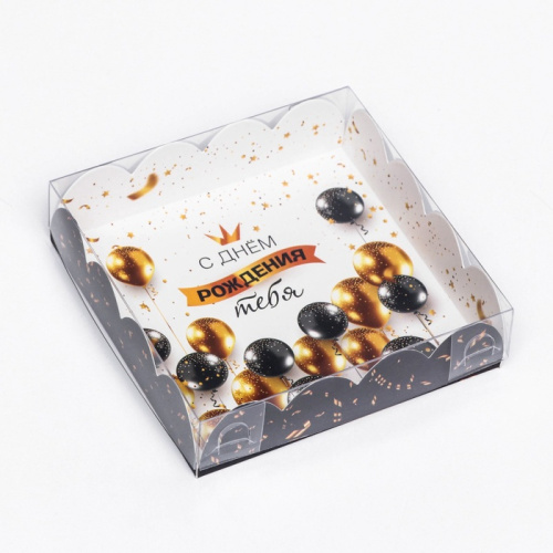 Коробка для печенья, «С Днем Рождения»12×12×3 фото 2