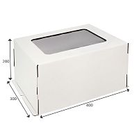 Коробка для торта 40x30x20 крышка-дно, 5 штук