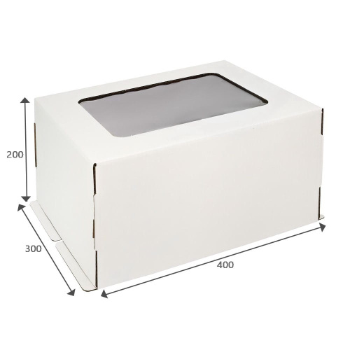 Коробка для торта 40x30x20 крышка-дно, 5 штук Коробка для торта 40x30x20 крышка-дно, 5 штук