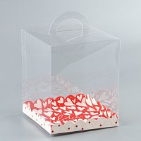 Коробка кондитерская, сундук «Любимое сердечко», 14х14х18см