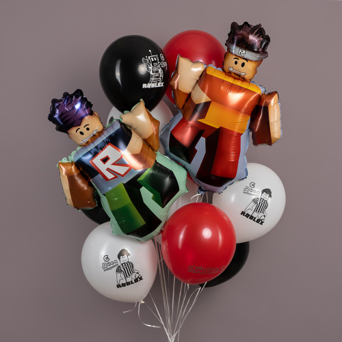 Воздушный шар фольгированный Фигура Блоки, Мальчики, Герои, 1шт фото 2