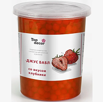 Шарики соковые в сиропе Джус Бабл Клубника, 1кг
