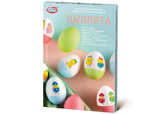 Набор для окрашивания яиц Цыплята, в ассортименте